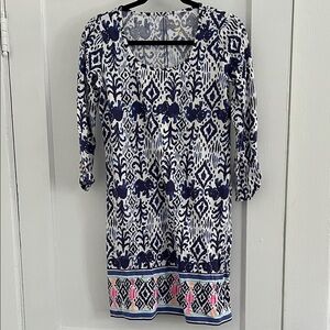 Lilly Pulitzer Purple and White Patterned Mini Dress